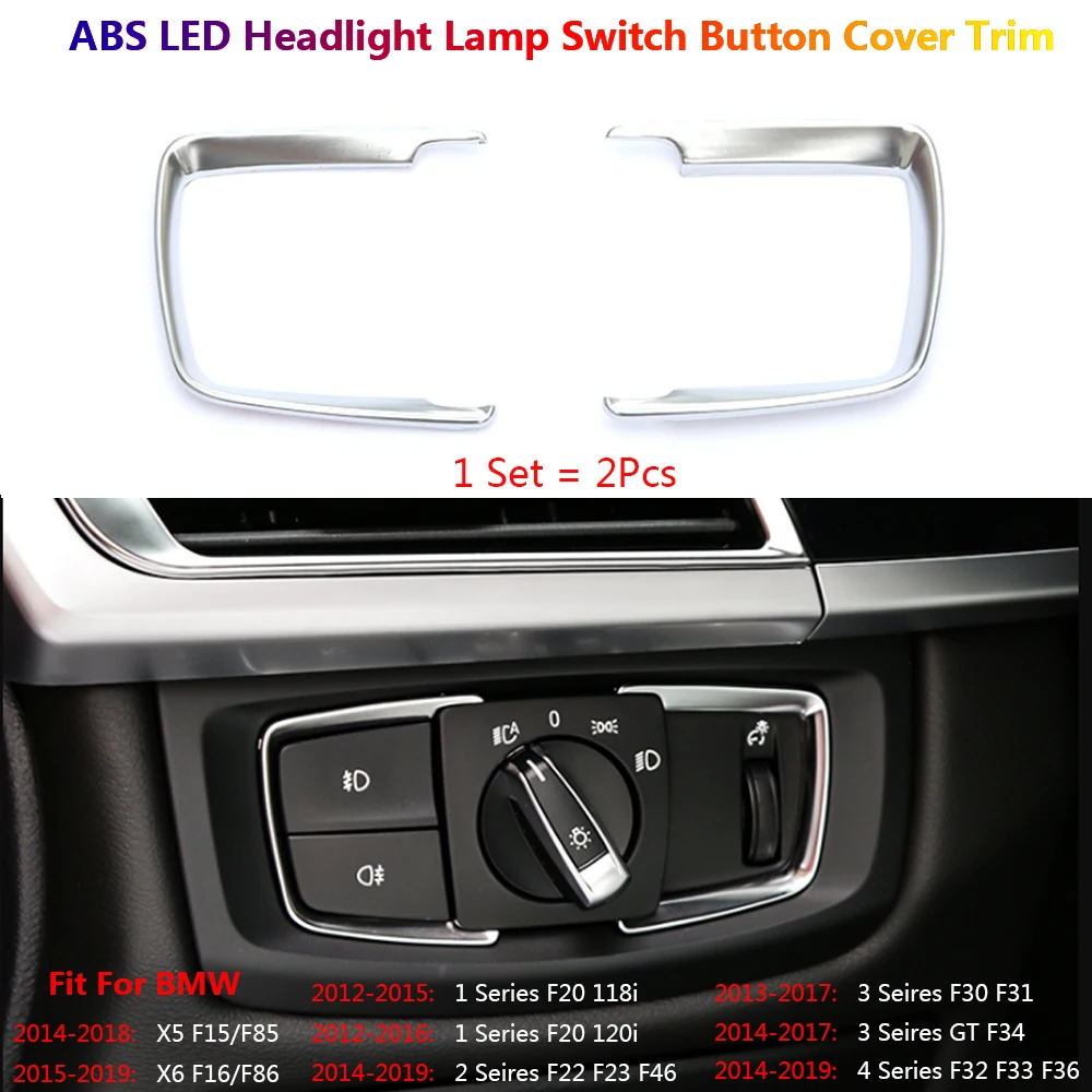 2Pcs Car LED Headlight Switch Button Frame Cover Trim For BMW 2 3 4 X5 X6 F15 F16 F22 F23 F46 F30 F31 F34 F32 F33 F36 Interior
2Pcs Car LED Headlight Switch Button Frame Cover Trim For BMW 2 3 4 X5 X6 F15 F16 F22 F23 F46 F30 F31 F34 F32 F33 F36 Interior