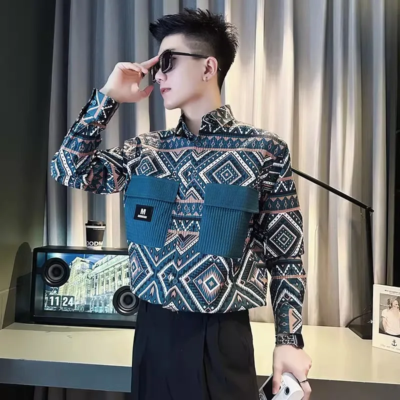 Casual Long Sleeve Shirt Men's Spring Autumn Trendy Splice Style Fashionable Outerwear Korean Version Standard Fit Youth Popular
Casual Long Sleeve Shirt Men's Spring Autumn Trendy Splice Style Fashionable Outerwear Korean Version Standard Fit Youth Popular