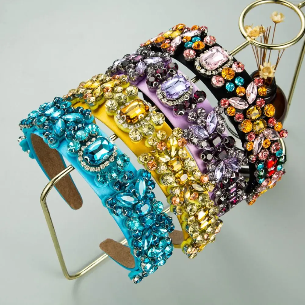 Elegant Colorful Rhinestone Headband Korean Style Jewelry Baroque Hair Hoop Hairband Wide Edge Bride Tiaras Ladies
Elegant Colorful Rhinestone Headband Korean Style Jewelry Baroque Hair Hoop Hairband Wide Edge Bride Tiaras Ladies