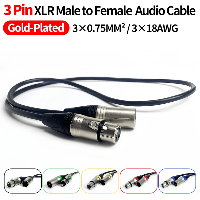 1 м/2 м/3 м/5 м/10 м 3-контактный аудиокабель XLR «папа-мама» — позолоченный, 3X0,75 мм2 (3X18AWG), профессиональное аудио
1 м/2 м/3 м/5 м/10 м 3-контактный аудиокабель XLR «папа-мама» — позолоченный, 3X0,75 мм2 (3X18AWG), профессиональное аудио