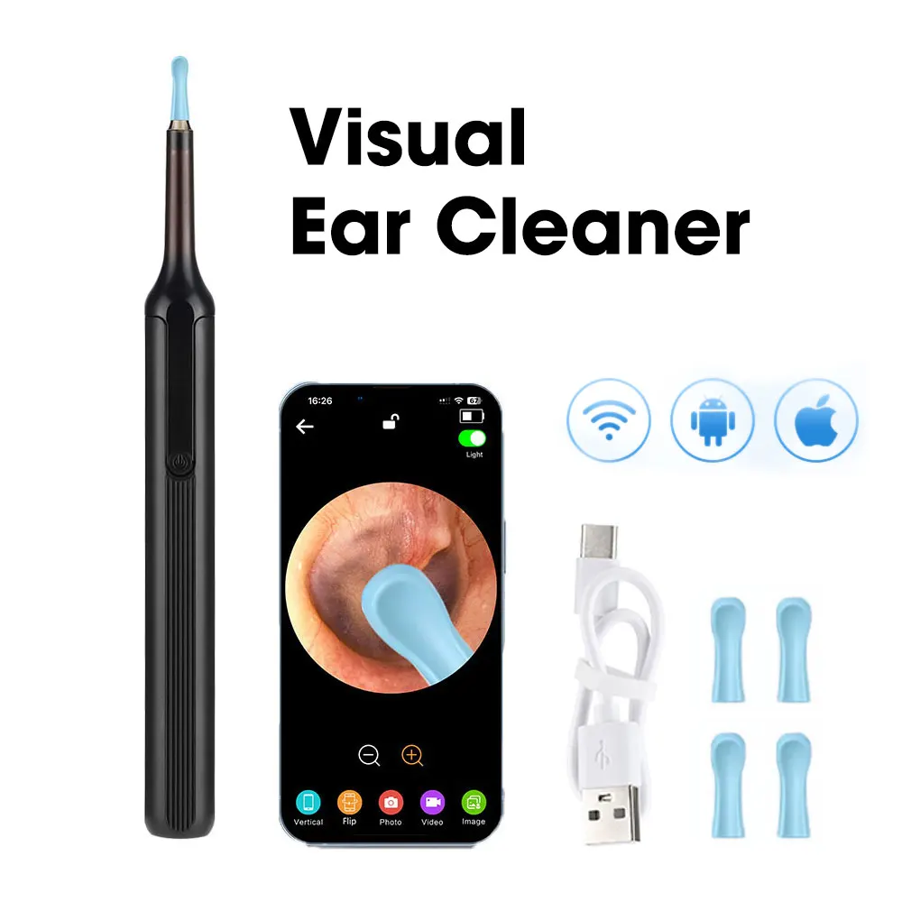 Smart Visual Ear Cleaner Silicone Otoscope Ear Wax Removal 500w HD Camera with Shadowless Lights Rechargable Ear Endoscope Tool
Smart Visual Ear Cleaner Silicone Otoscope Ear Wax Removal 500w HD Camera with Shadowless Lights Rechargable Ear Endoscope Tool