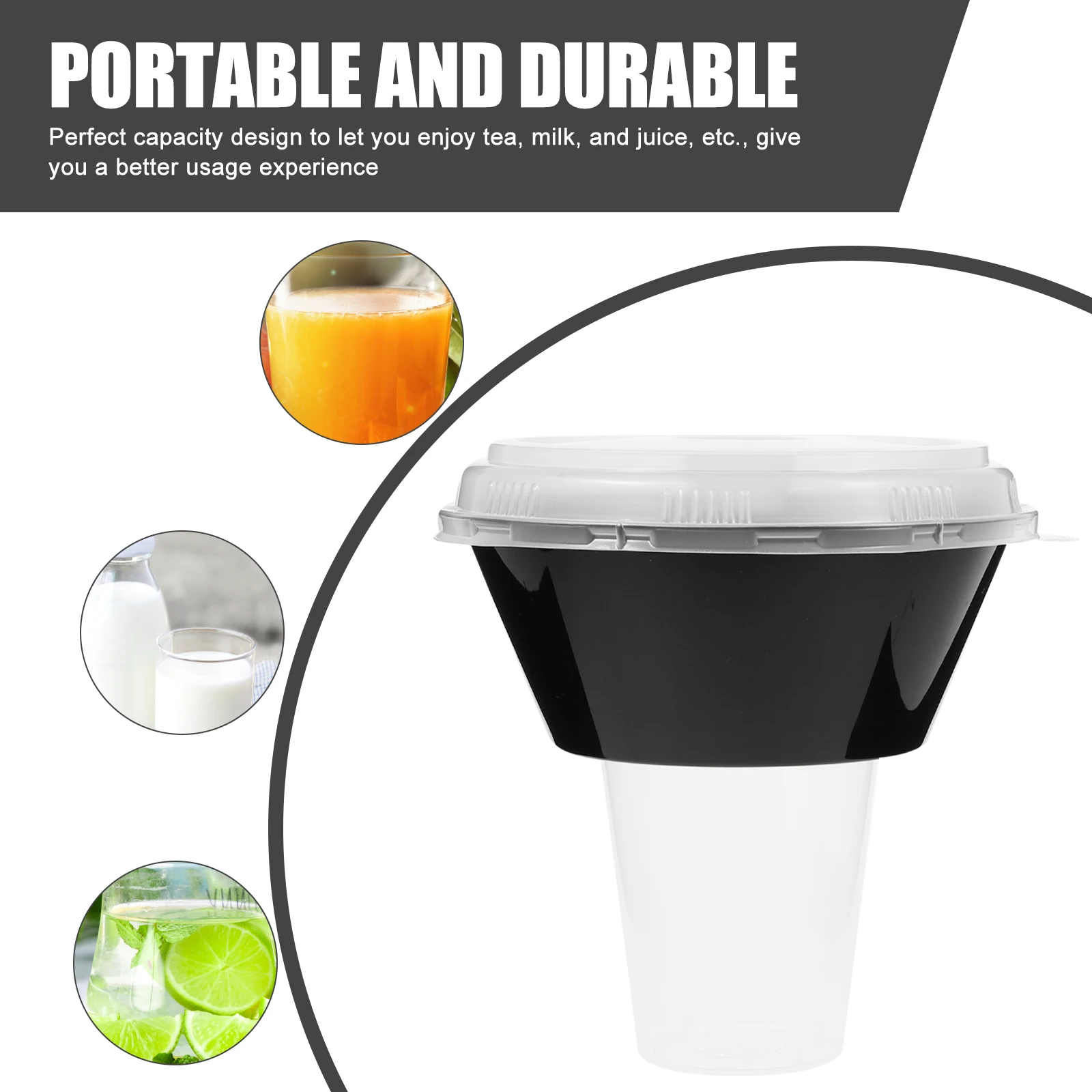 5 Sets Snack Cup Combined Beverage Bowl Thickened Small Drink Portable Pp Compact Food Containers Lids Reusable Party Supplies
5 Sets Snack Cup Combined Beverage Bowl Thickened Small Drink Portable Pp Compact Food Containers Lids Reusable Party Supplies