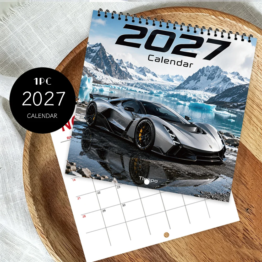1pc 2027 Wall Calendar, Supercar Scenery 12-month Monthly Planner, Perfect Gift For Birthdays, Christmas, New Year
1pc 2027 Wall Calendar, Supercar Scenery 12-month Monthly Planner, Perfect Gift For Birthdays, Christmas, New Year