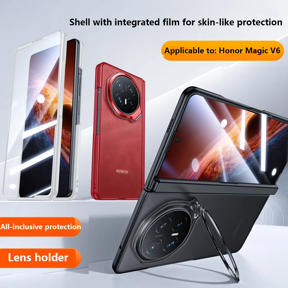 Matte Clear Plating Hinge Case For Honor Magic V6 MagicV6 5G Lens Holder Protection Cover With Tempered Glass Film
Matte Clear Plating Hinge Case For Honor Magic V6 MagicV6 5G Lens Holder Protection Cover With Tempered Glass Film
