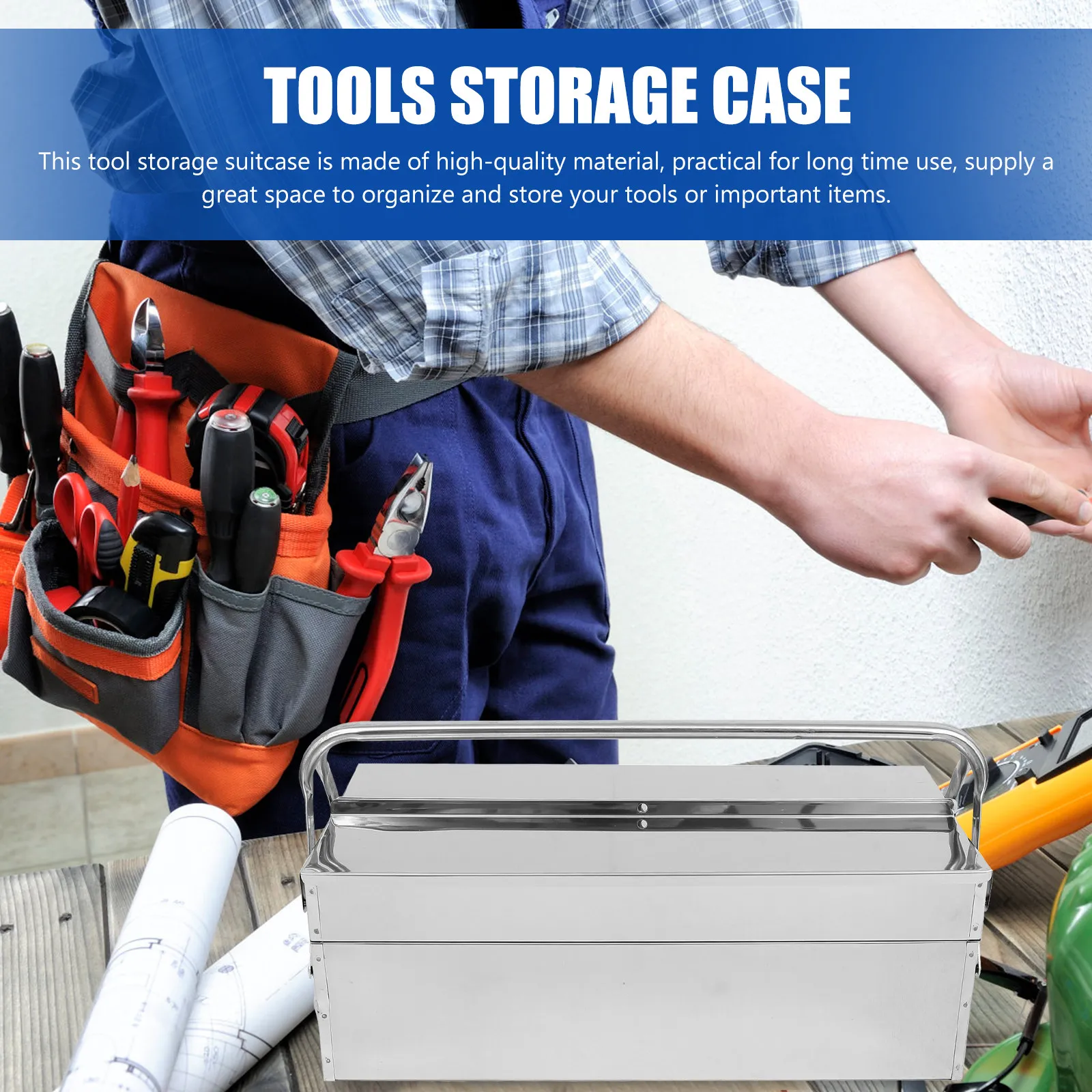 1Pcs Premium Metal Tools Storage Box Foldable Suitcase Large Capacity Easy Clean Smooth Edges Long Service Life
1Pcs Premium Metal Tools Storage Box Foldable Suitcase Large Capacity Easy Clean Smooth Edges Long Service Life