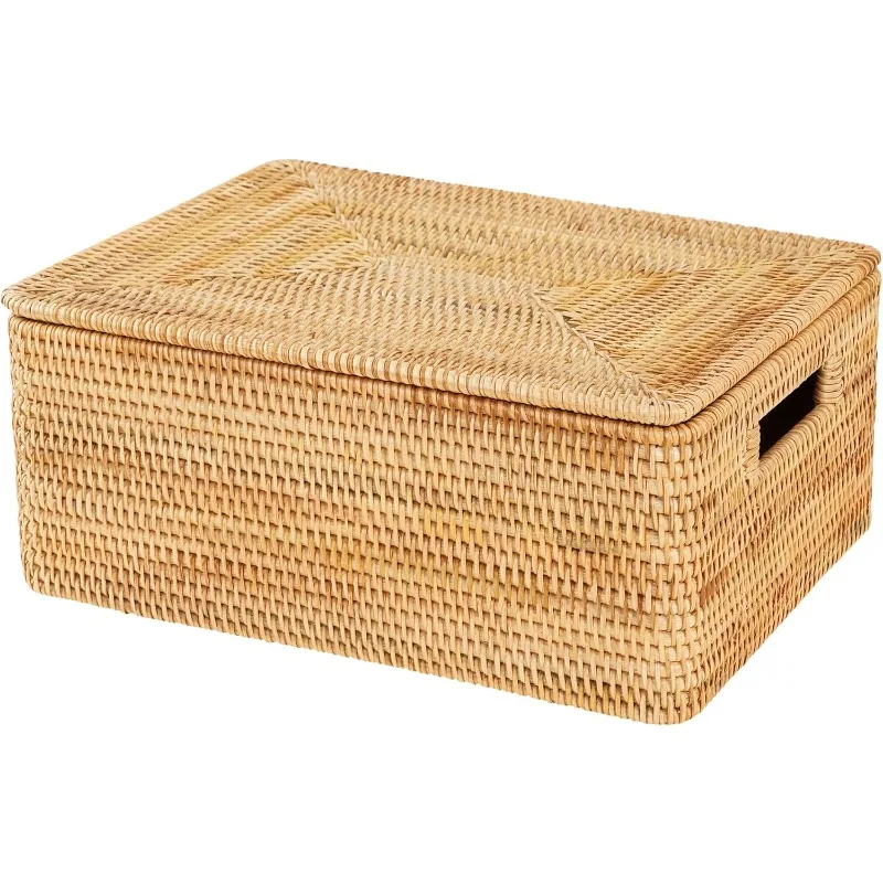 Rattan Basket With Lid,Large Storage Basket Lidded,Rattan Box For Shelf (18" L×12" W×7" H)
Rattan Basket With Lid,Large Storage Basket Lidded,Rattan Box For Shelf (18" L×12" W×7" H)