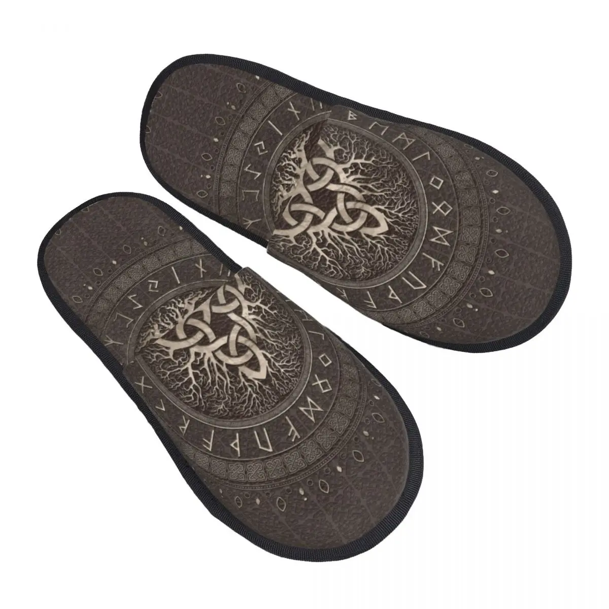 Tree Of Life With Triquetra Brown Leather And Gold Soft Scuff With Memory Foam Slippers Viking Norse Yggdrasil Spa House Shoes
Tree Of Life With Triquetra Brown Leather And Gold Soft Scuff With Memory Foam Slippers Viking Norse Yggdrasil Spa House Shoes