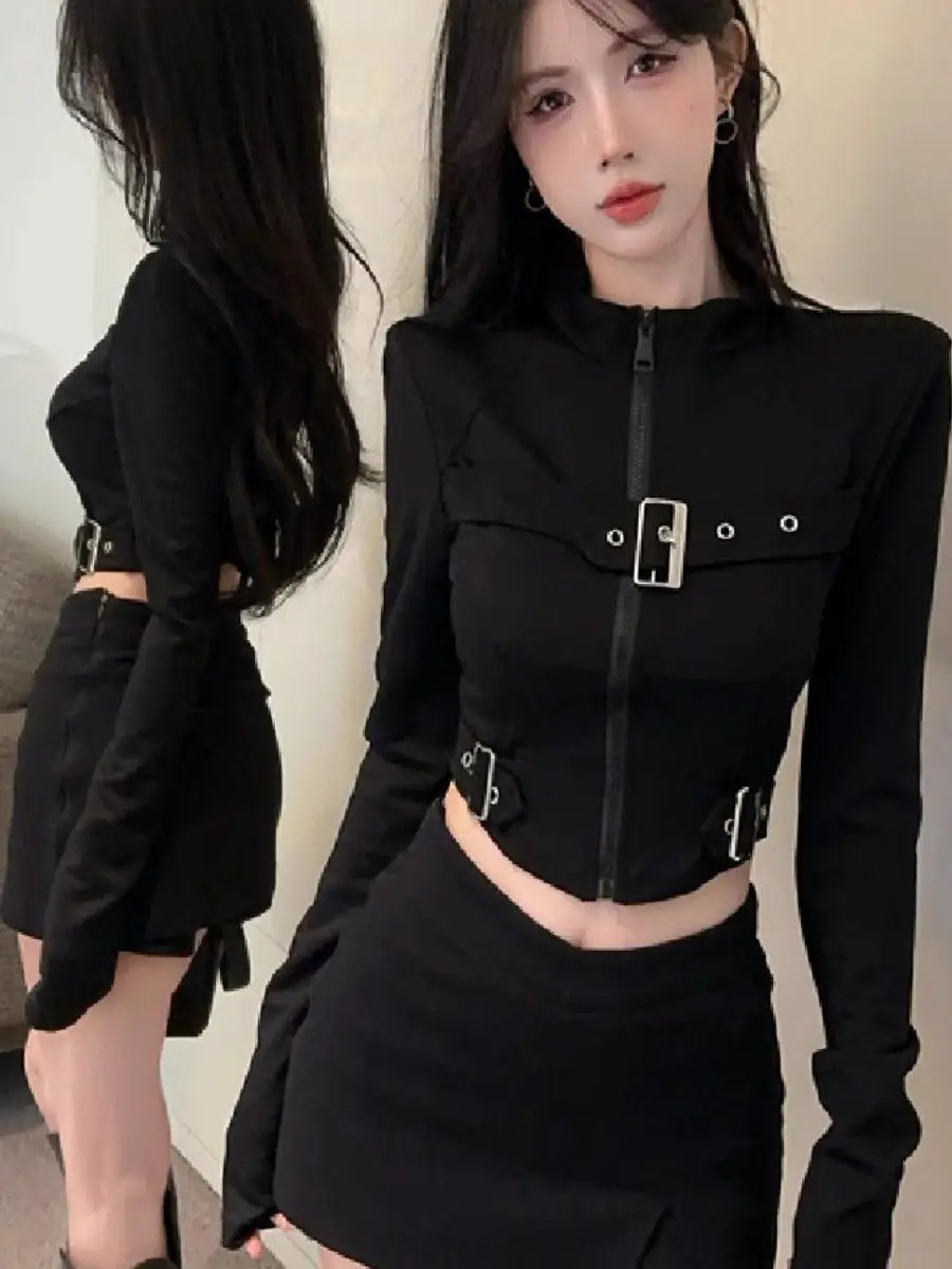 Spring Autumn 2025 Women's Long Sve Zipper Metal Bule Design T-irt Base irt Korean Sle Slim Fit Pure Color Commute
Spring Autumn 2025 Women's Long Sve Zipper Metal Bule Design T-irt Base irt Korean Sle Slim Fit Pure Color Commute