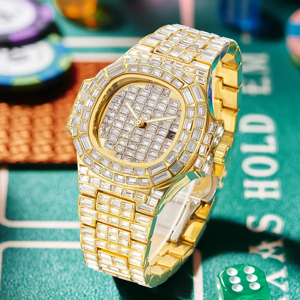 High Quality Luxury Style Fashion Square Diamond Men's Steel Band Quartz Watch for Men Business Waterproof Clock Retro
High Quality Luxury Style Fashion Square Diamond Men's Steel Band Quartz Watch for Men Business Waterproof Clock Retro