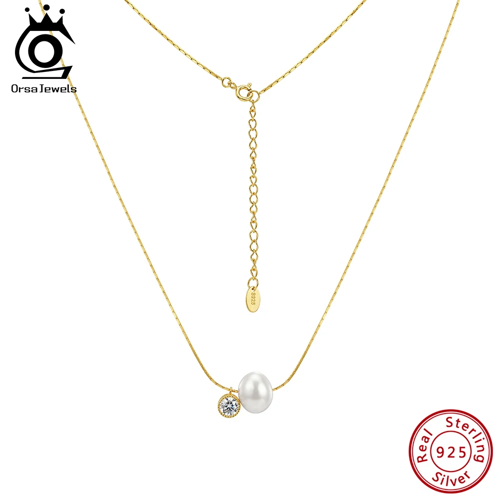 ORSA JEWELS Fashion 925 Sterling Silver Bamboo Chain Pendant Necklace Freshwater Pearl Zirconia For Women Choker Jewelry GPN108
ORSA JEWELS Fashion 925 Sterling Silver Bamboo Chain Pendant Necklace Freshwater Pearl Zirconia For Women Choker Jewelry GPN108
