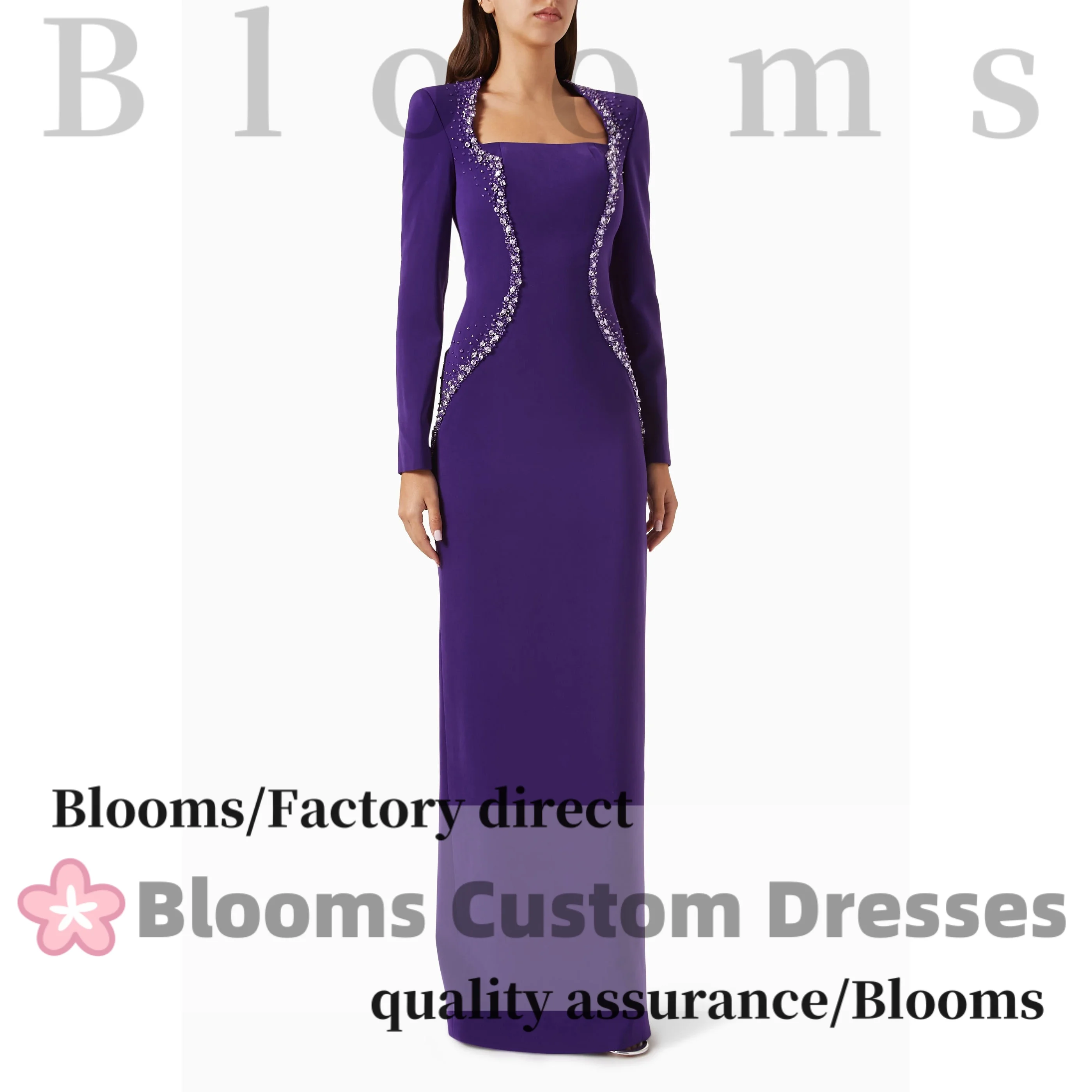 Customized Exquisite Beadings Purple Evening Dresses 2025 Women Wedding Elegant Party Dress Long Sleeves Prom Gown
Customized Exquisite Beadings Purple Evening Dresses 2025 Women Wedding Elegant Party Dress Long Sleeves Prom Gown