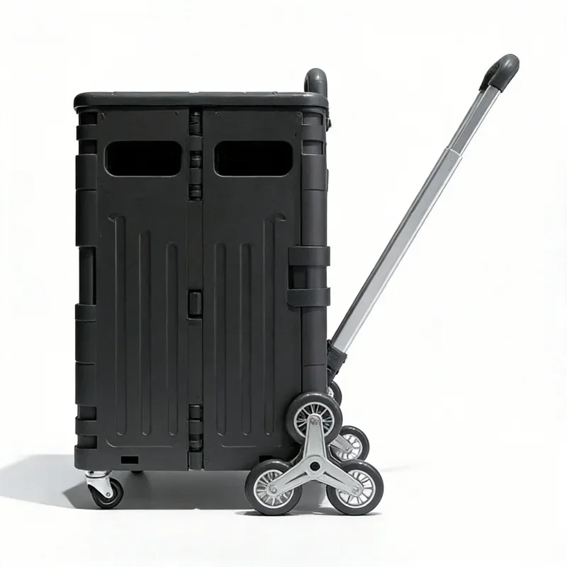 75L Black Foldable Hand Cart with Lid And Cup Holder Upgraded 8-Wheel Dual Pull for Grocery Parcel Shopping Diagonal & Straight
75L Black Foldable Hand Cart with Lid And Cup Holder Upgraded 8-Wheel Dual Pull for Grocery Parcel Shopping Diagonal & Straight