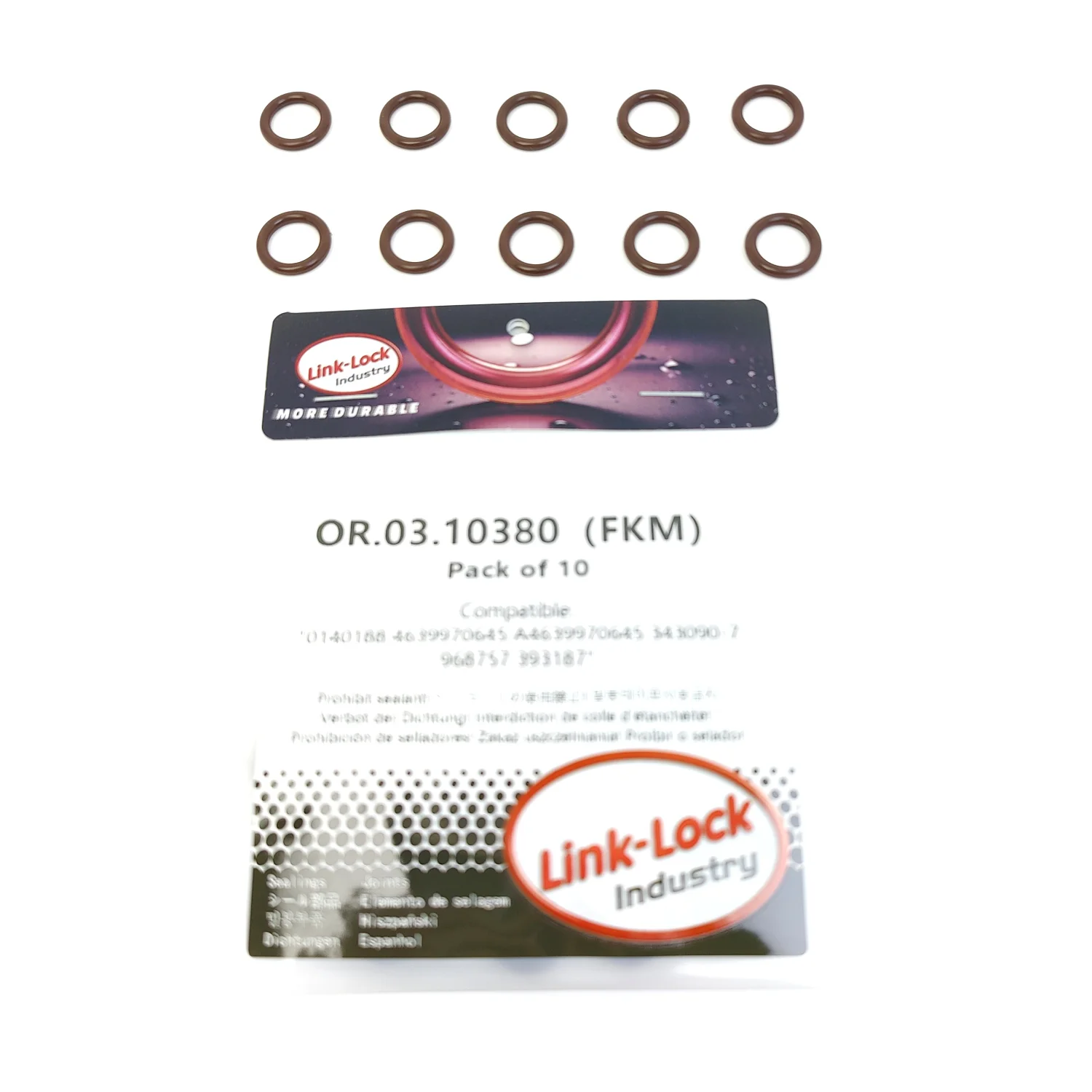 LINK-LOCK 10PCS OR.03.10380 FKM Viton Sealing O-Ring Kit of Turbocharger Oil Drain 0140188 4639970645 A4639970645 343090-7
LINK-LOCK 10PCS OR.03.10380 FKM Viton Sealing O-Ring Kit of Turbocharger Oil Drain 0140188 4639970645 A4639970645 343090-7