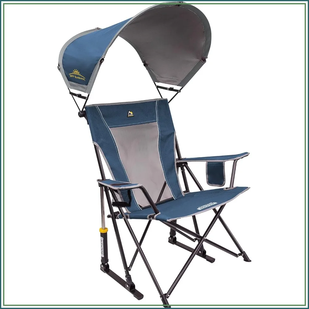UPF 50+ Sunshade Rocking Chair for Outdoor, Portable Folding with Canopy, 250lbs Capacity
UPF 50+ Sunshade Rocking Chair for Outdoor, Portable Folding with Canopy, 250lbs Capacity
