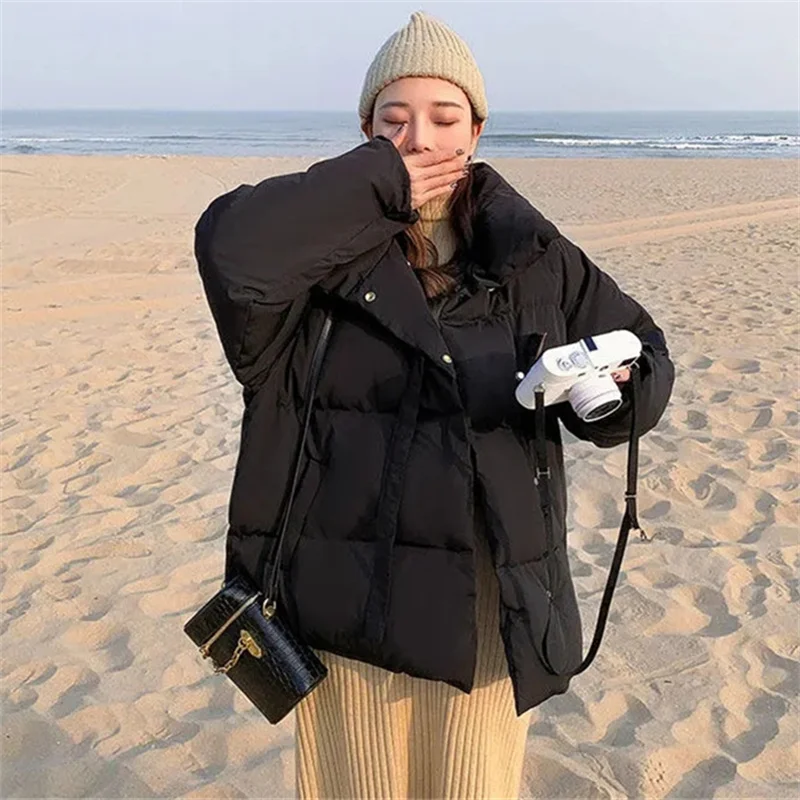Fashion Women's A-line Parkas Short Down Cotton-padded Jacket Autumn Winter Thicken Oversize Loose Bread Outerwear Student Coats
Fashion Women's A-line Parkas Short Down Cotton-padded Jacket Autumn Winter Thicken Oversize Loose Bread Outerwear Student Coats