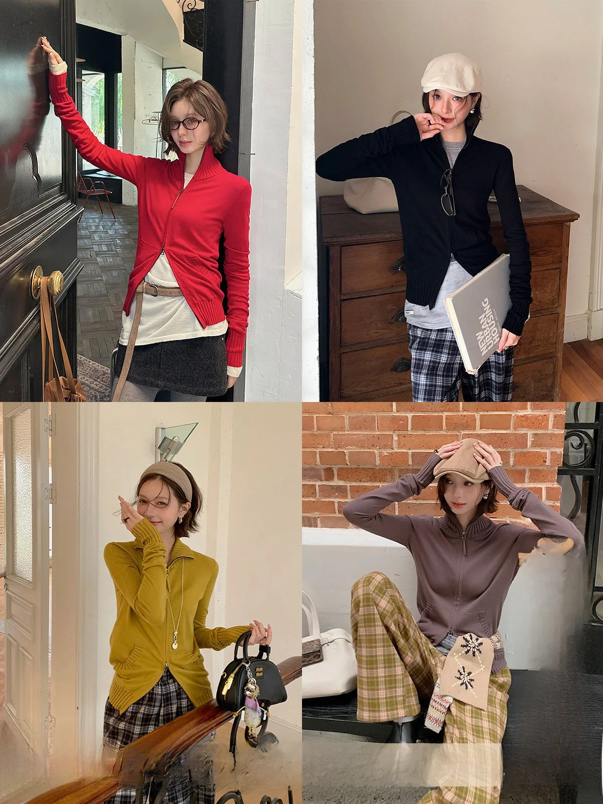 REREK Zipper Knitted High Collar Slim Fit Fce Feel Casual Sle Women's Long Sve Cardigan Cotton Material Color
REREK Zipper Knitted High Collar Slim Fit Fce Feel Casual Sle Women's Long Sve Cardigan Cotton Material Color