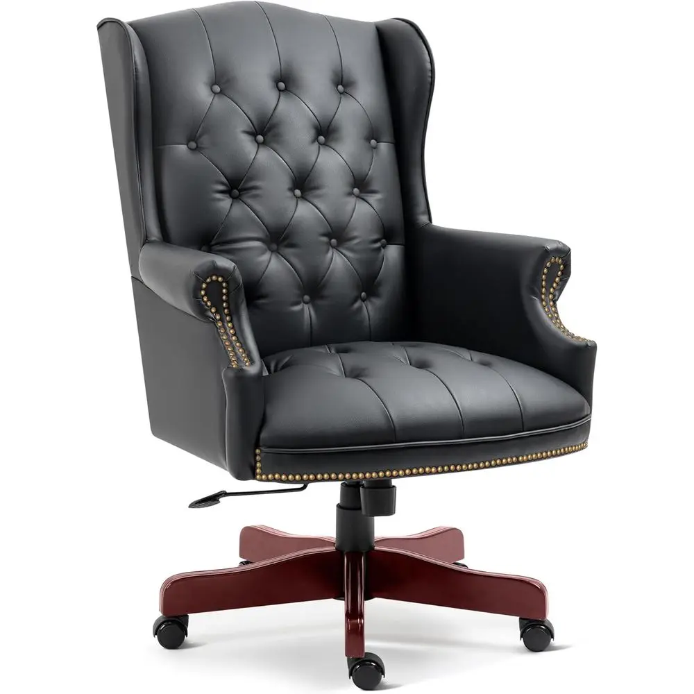 Ergonomic Swivel Recliner Chair, Luxurious High-Back Desk Chair in Retro Black Leather, Comfortable for Home Office with 500 lbs
Ergonomic Swivel Recliner Chair, Luxurious High-Back Desk Chair in Retro Black Leather, Comfortable for Home Office with 500 lbs