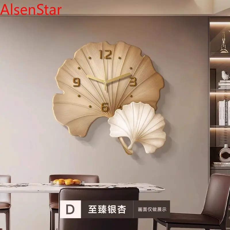 Ginkgo Biloba Clock Restaurant Decorative Painting Living Room Watch Creative TV Sofa Background Wall Hanging Clock Decoration
Ginkgo Biloba Clock Restaurant Decorative Painting Living Room Watch Creative TV Sofa Background Wall Hanging Clock Decoration