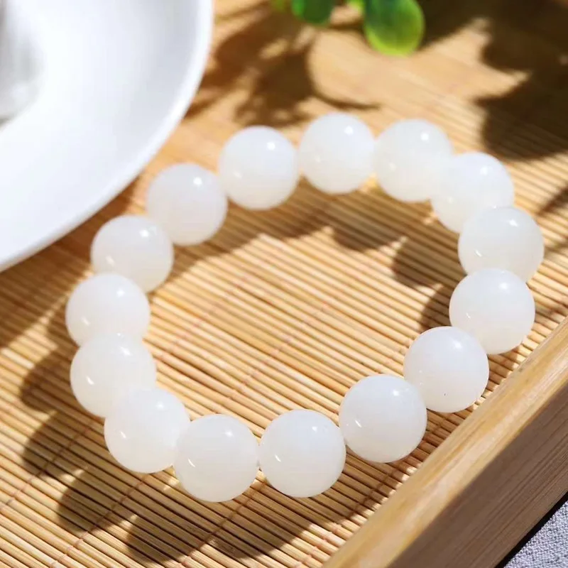 Натуральный Hetian Цинхай материал овцы толстый сорт белый круглый нефритовый гладкий браслет из бусин
Натуральный Hetian Цинхай материал овцы толстый сорт белый круглый нефритовый гладкий браслет из бусин