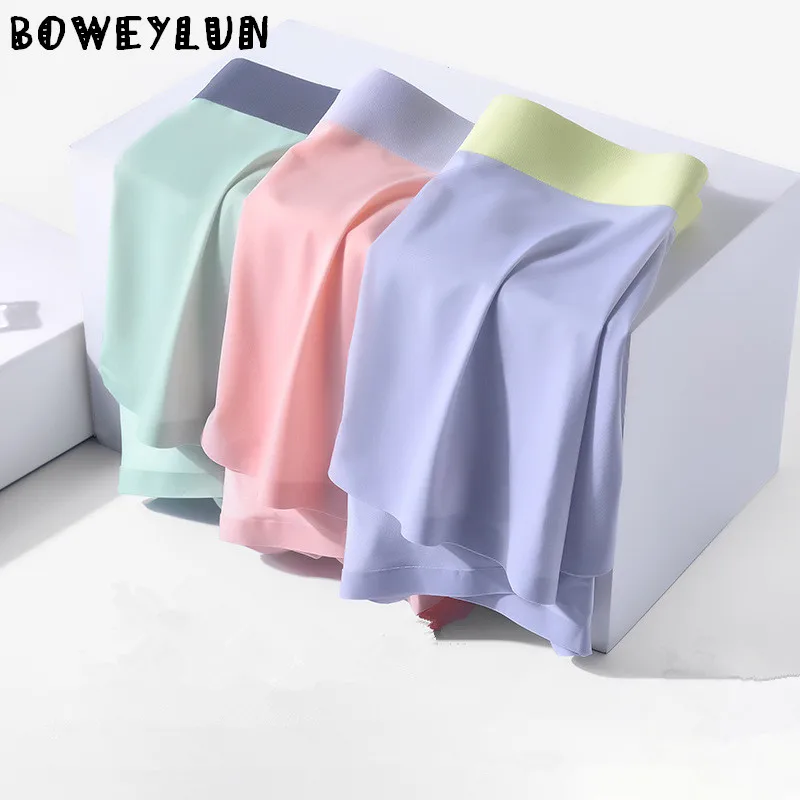 BOWEYLUN, новинка 120S, мужское нижнее белье из ледяного шелка, бесшовные дышащие легкие брюки-маска, однотонные антибактериальные трусы-боксеры 
BOWEYLUN, новинка 120S, мужское нижнее белье из ледяного шелка, бесшовные дышащие легкие брюки-маска, однотонные антибактериальные трусы-боксеры