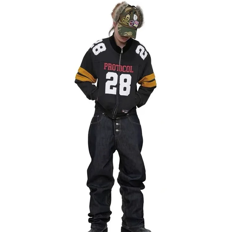 Grailz Protocol index act - Spliced leather button baggy jeans - Project G/R
Grailz Protocol index act - Spliced leather button baggy jeans - Project G/R