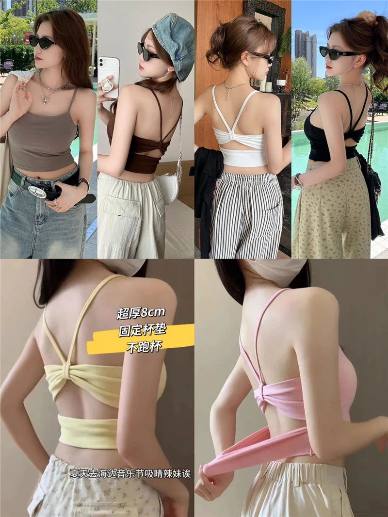 Back hollow out basic versatile sexy pure desire with chest cushion beautiful back vest top
Back hollow out basic versatile sexy pure desire with chest cushion beautiful back vest top