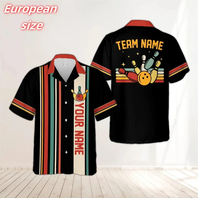 Bowling Fun Pattern Hawaiian Shirt For Men Customized Name 3D Printed Aloha Shirts Summer Loose Lapel Tops Blouses Short Sleeves
Bowling Fun Pattern Hawaiian Shirt For Men Customized Name 3D Printed Aloha Shirts Summer Loose Lapel Tops Blouses Short Sleeves