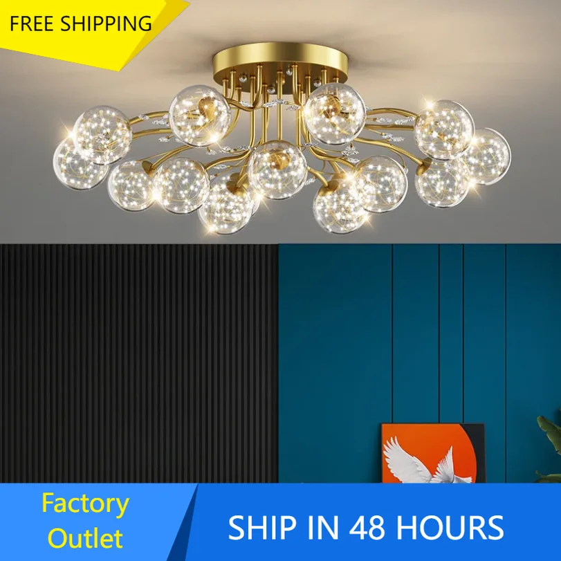 Starry Led Glass Ball Ceiling Chandeliers for Bedroom Living Room Hanging Lamp Lighting Decoration Home Indoor Star Modern Decor
Starry Led Glass Ball Ceiling Chandeliers for Bedroom Living Room Hanging Lamp Lighting Decoration Home Indoor Star Modern Decor