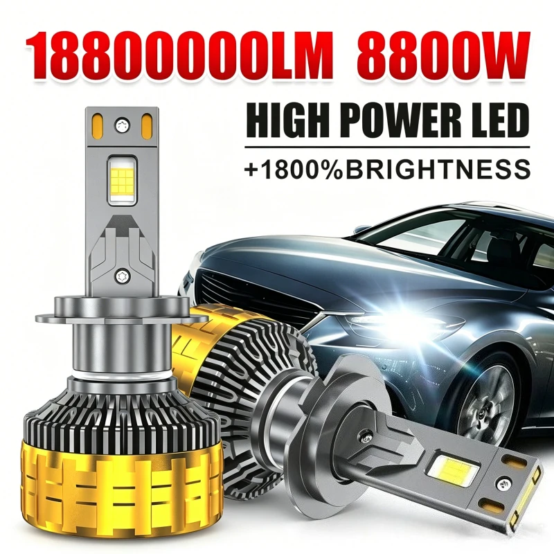 H7 H4 CANBUS LED Headlight 18800000LM 8800W High Power Super Bright H8 H9 H11 9005 HB3 9006 HB4 9012 Car LED Bulb 6000K 12V
H7 H4 CANBUS LED Headlight 18800000LM 8800W High Power Super Bright H8 H9 H11 9005 HB3 9006 HB4 9012 Car LED Bulb 6000K 12V