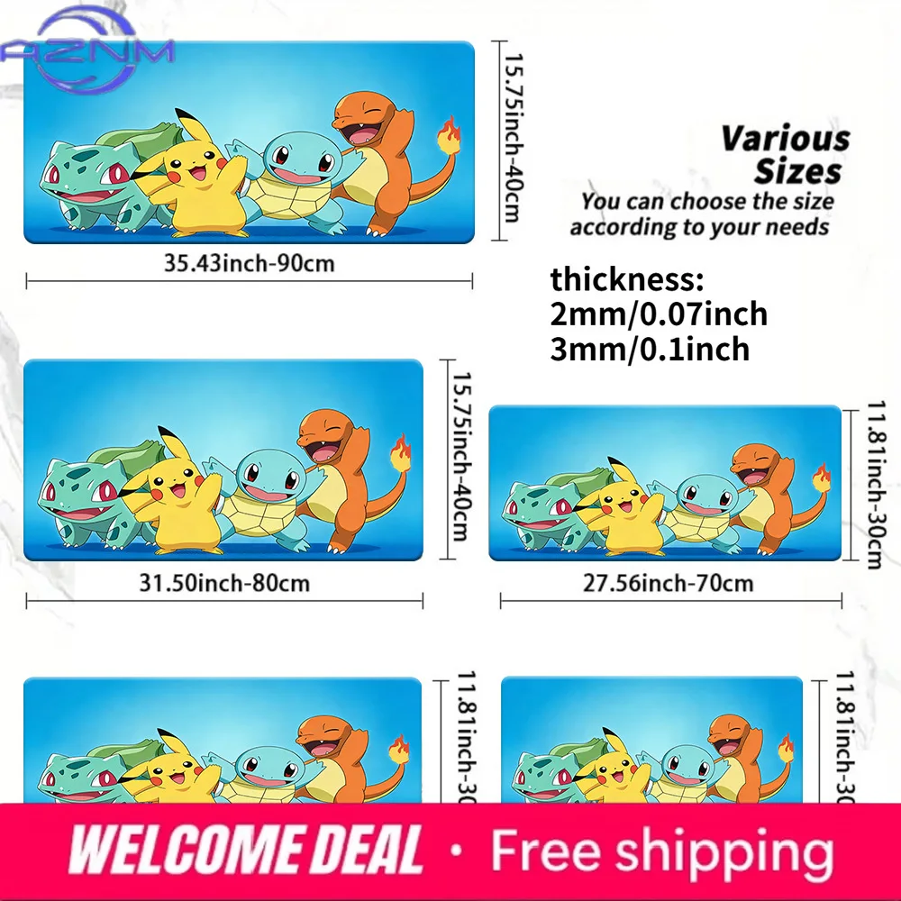 Pokemon Kanto Starters & Pikachu Gaming Mouse Pad with Non-Slip Rubber Base
Pokemon Kanto Starters & Pikachu Gaming Mouse Pad with Non-Slip Rubber Base