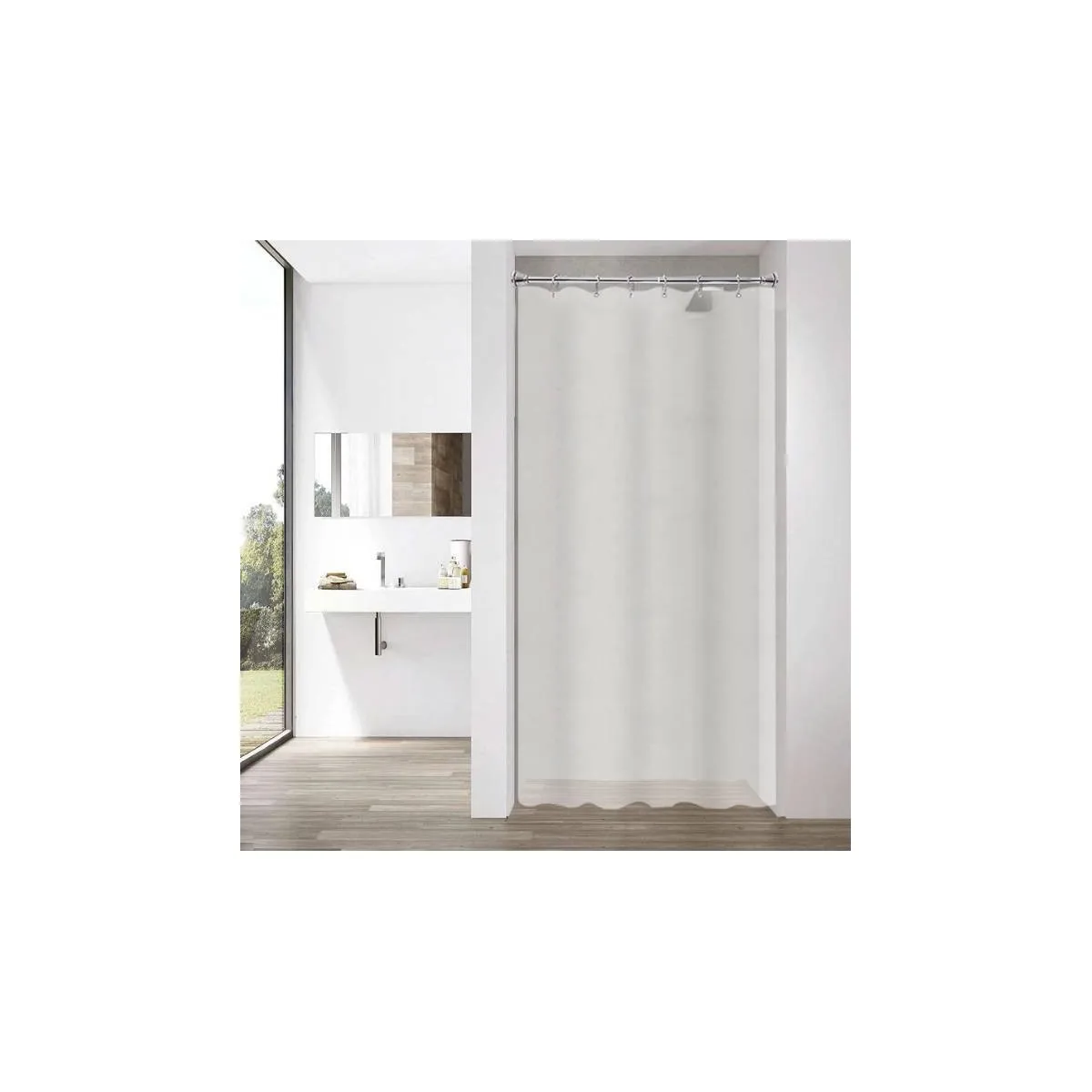 54"x78" Stall Size Medium Weight PEVA Shower Liner Clear - Threshold: 100% PEVA, Waterproof, Grommet Top Design
54"x78" Stall Size Medium Weight PEVA Shower Liner Clear - Threshold: 100% PEVA, Waterproof, Grommet Top Design