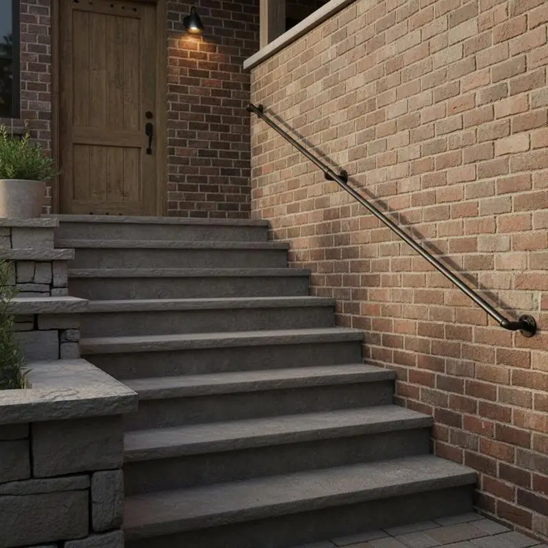 Industrial Staircase Grab Bar 11FT For Indoor Hallway Outdoor Deck Garden Step, 440LBS Capacity Carbon Steel Support Round Corner Wall Mount Railing Mat Black Finish Robust Safety Balustrade System
Industrial Staircase Grab Bar 11FT For Indoor Hallway Outdoor Deck Garden Step, 440LBS Capacity Carbon Steel Support Round Corner Wall Mount Railing Mat Black Finish Robust Safety Balustrade System