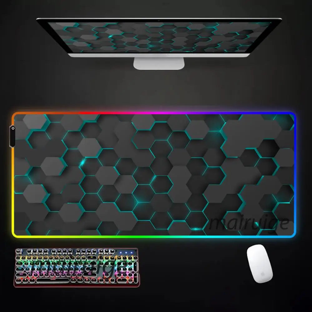 Glowing Geometric Mouse Pad RGB Lighted Mechanical Keyboard Pads Office Computer Accessories LED Anti-slip Rubber Game Table Mat
Glowing Geometric Mouse Pad RGB Lighted Mechanical Keyboard Pads Office Computer Accessories LED Anti-slip Rubber Game Table Mat