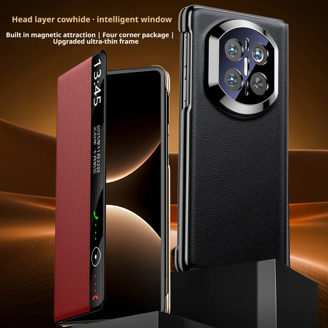 Премиальный чехол из натуральной кожи для Huawei Mate X7 X6 X5 с магнитным сенсорным экраном, без откидной крышки, для ответов на звонки, ультратонкий, с рамкой-накладкой
Премиальный чехол из натуральной кожи для Huawei Mate X7 X6 X5 с магнитным сенсорным экраном, без откидной крышки, для ответов на звонки, ультратонкий, с рамкой-накладкой