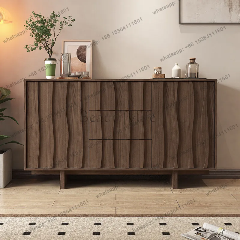 Medieval style side cabinet North American black walnut solid wood entrance cabinet
Medieval style side cabinet North American black walnut solid wood entrance cabinet