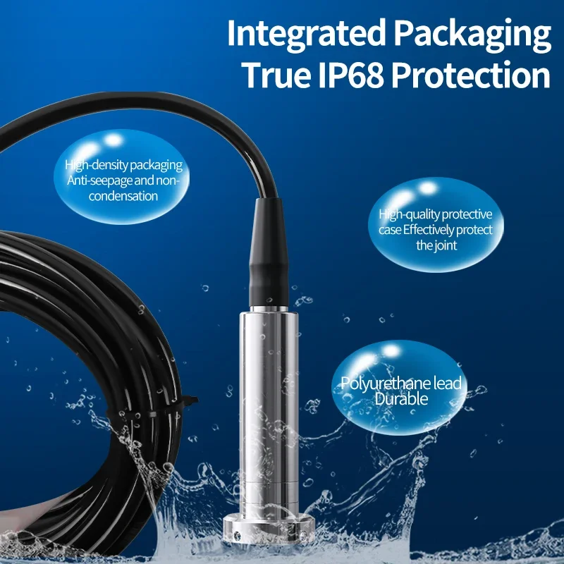 IP68 Anti-blocking Type Lquid Level Transmitter Submersible Liquid Level Sensor 4-20ma Pool Water Level Sensor Probe
IP68 Anti-blocking Type Lquid Level Transmitter Submersible Liquid Level Sensor 4-20ma Pool Water Level Sensor Probe