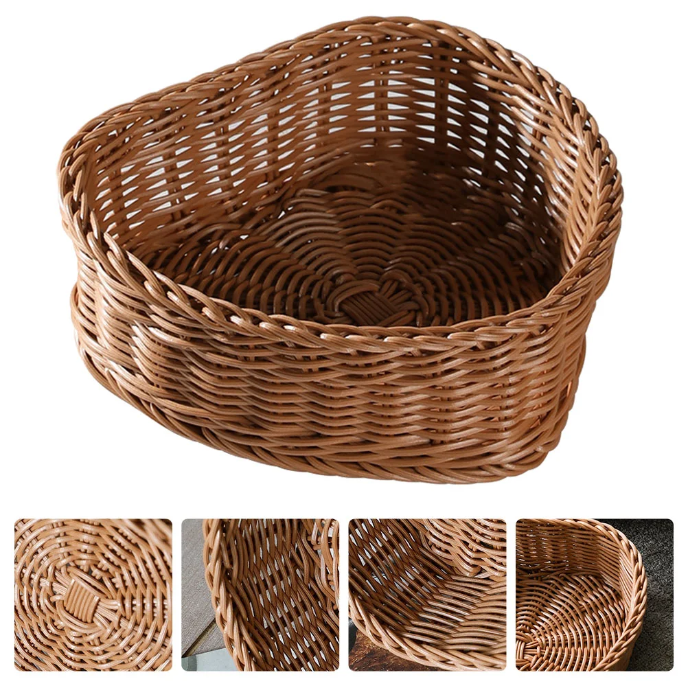 Decor Heart-Shaped Storage Tray Baskets Woven Container Outdoor Bowl Pp Plastic Rattan for Shelves
Decor Heart-Shaped Storage Tray Baskets Woven Container Outdoor Bowl Pp Plastic Rattan for Shelves