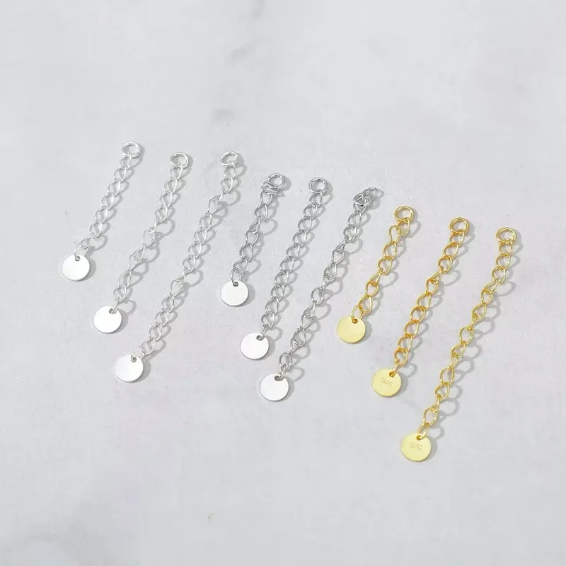 1PCS Solid 925 Sterling Silver Necklace Bracelet Tag Extension Chain End DIY Accessories Handmade 3cm 5cm Components Finding
1PCS Solid 925 Sterling Silver Necklace Bracelet Tag Extension Chain End DIY Accessories Handmade 3cm 5cm Components Finding