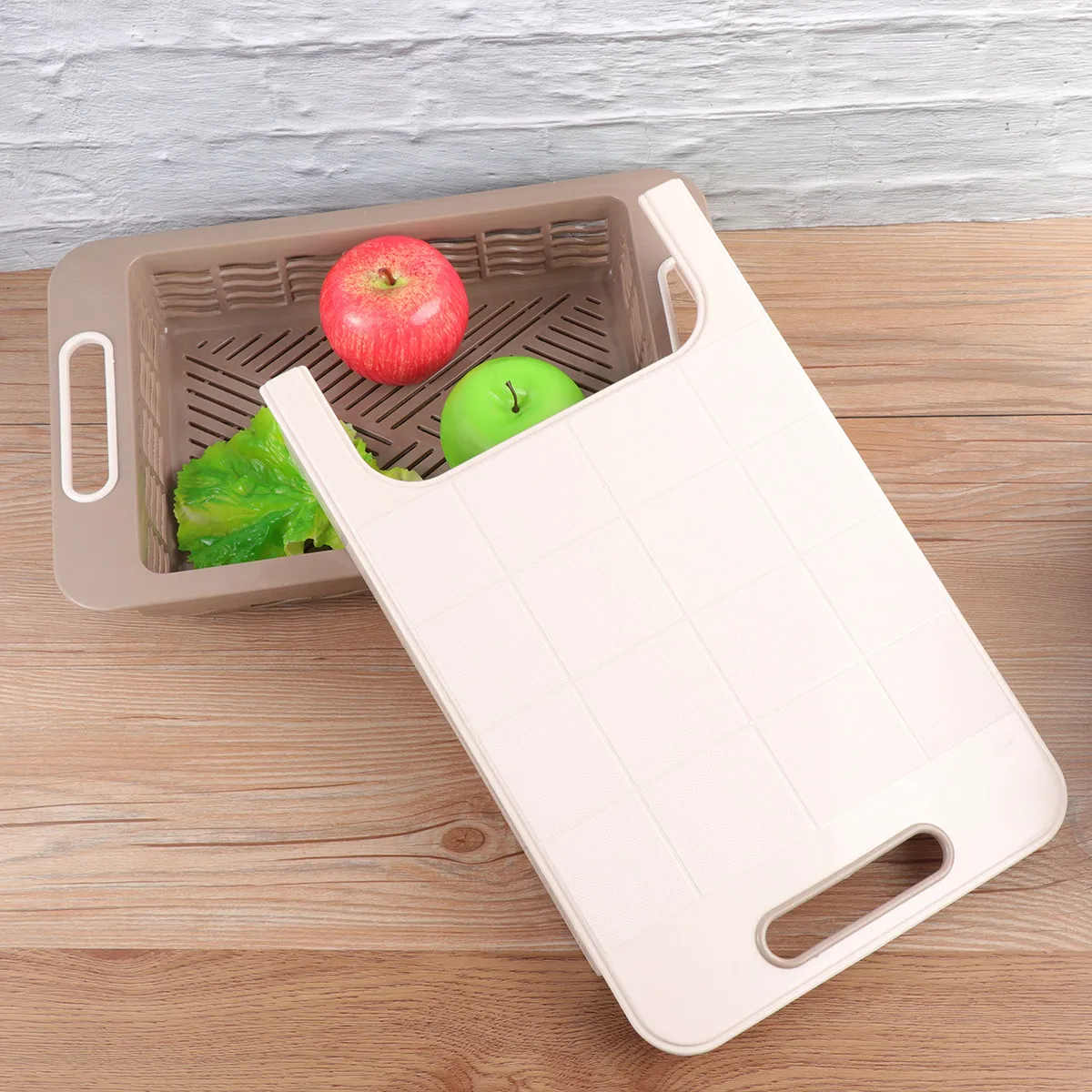 Multifunction Kitchen Chopping Block Retractable Cutting Board with Drain Basket Fits Large Sinks Saves Counter Space Meat
Multifunction Kitchen Chopping Block Retractable Cutting Board with Drain Basket Fits Large Sinks Saves Counter Space Meat