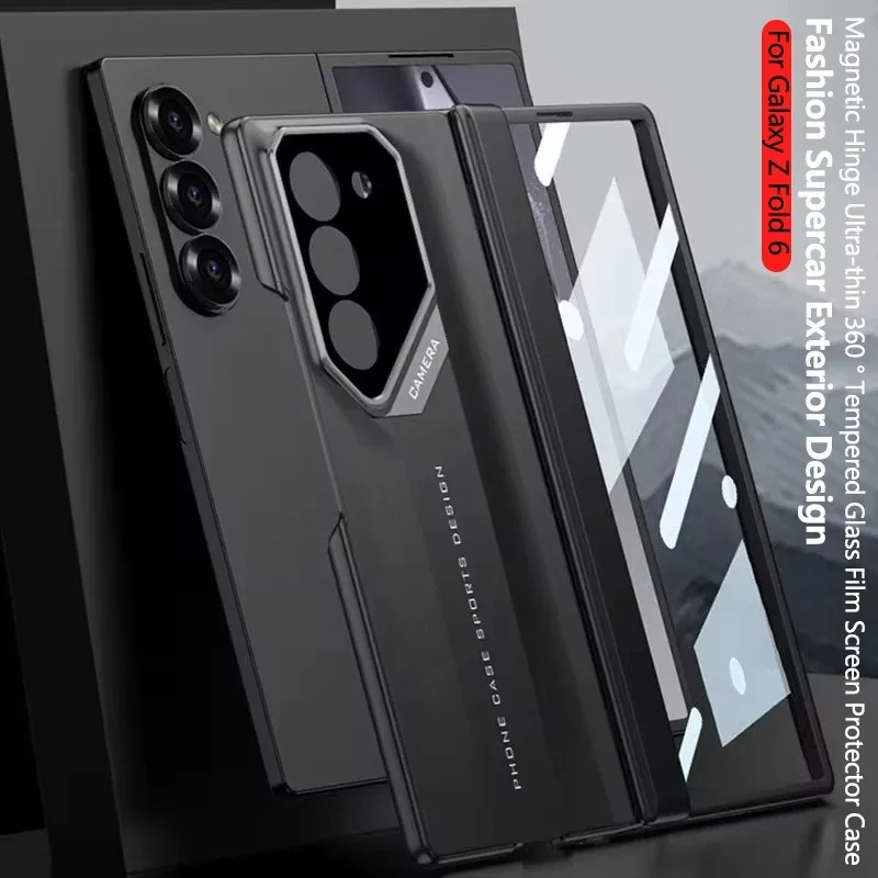 Luxury Matte Magnetic Hinge Phone Case for Samsung Galaxy Z Fold 7 6 5 Full Screen Tempered Glass Film Protect Shockproof Cover
Luxury Matte Magnetic Hinge Phone Case for Samsung Galaxy Z Fold 7 6 5 Full Screen Tempered Glass Film Protect Shockproof Cover