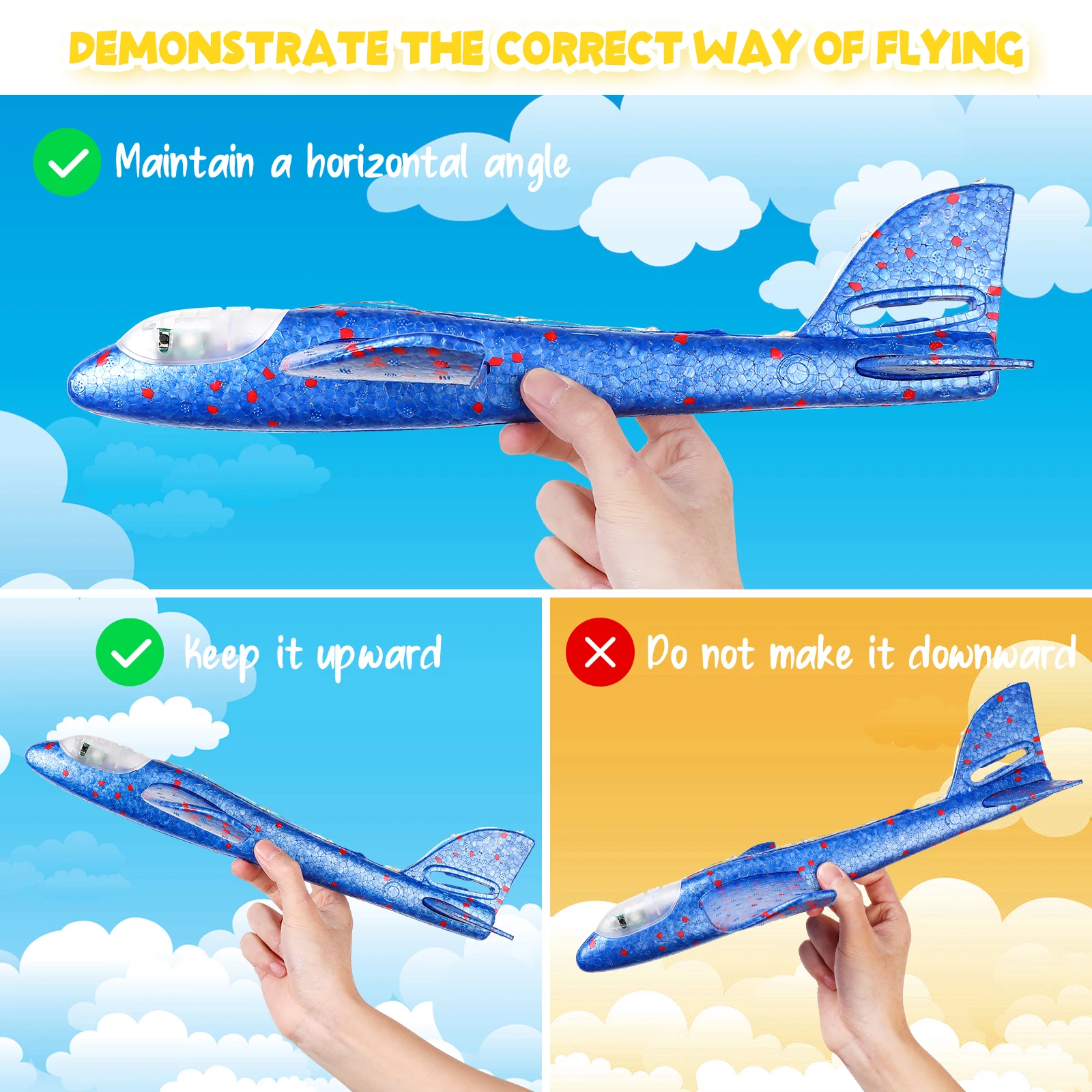 2pcs 2 Packs Glider Planes for Kids Foam Airplane Toy LED Light Flying Outdoor Child Non Remote Control Vehicle
2pcs 2 Packs Glider Planes for Kids Foam Airplane Toy LED Light Flying Outdoor Child Non Remote Control Vehicle