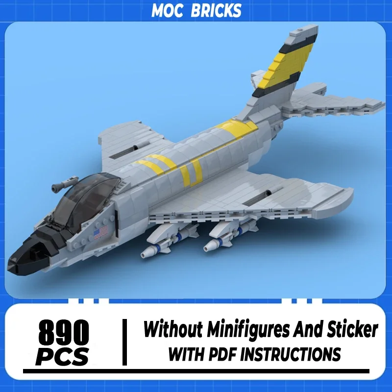 Moc Building Bricks Military The US F3H Demon Navy Fighter Jet Model Technology Blocks Construstion DIY Set Assembly Gifts
Moc Building Bricks Military The US F3H Demon Navy Fighter Jet Model Technology Blocks Construstion DIY Set Assembly Gifts