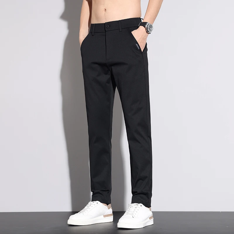 Spring Summer Mens Trousers Casual Slim Fit Work Pants Clean FIt Quality Long Stretch College Simple Suit Pants Black Beige
Spring Summer Mens Trousers Casual Slim Fit Work Pants Clean FIt Quality Long Stretch College Simple Suit Pants Black Beige