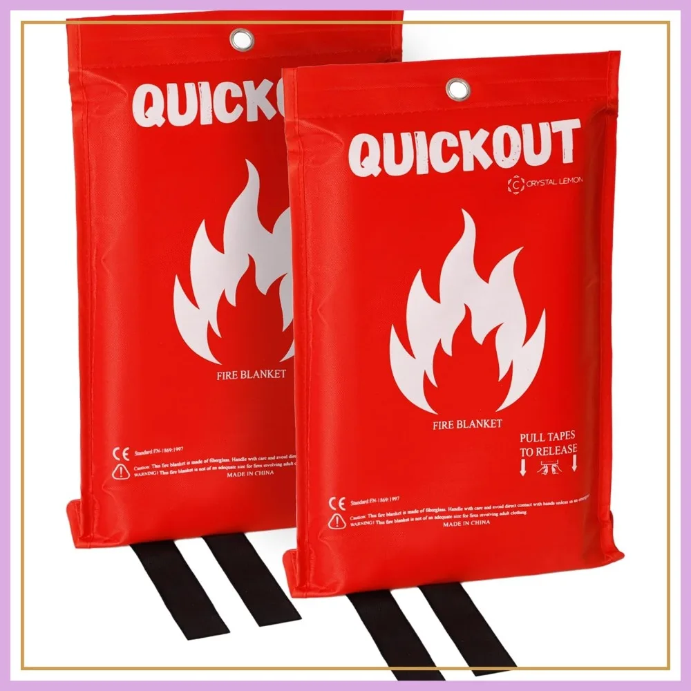 39x39 Inch Fire Blanket for Home Kitchen, Fiberglass, 2 Pack, Easy to Use for Small Fires, Safety Emergency Blanket
39x39 Inch Fire Blanket for Home Kitchen, Fiberglass, 2 Pack, Easy to Use for Small Fires, Safety Emergency Blanket