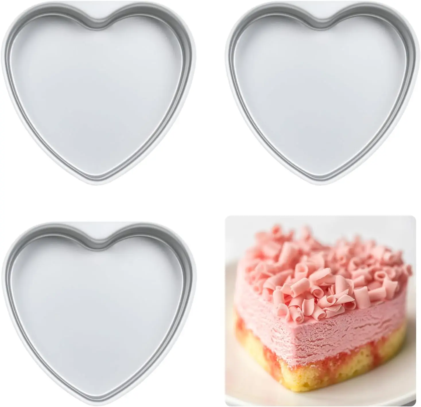 Набор из 3-х форм для выпечки в форме сердца, 8 дюймов, прочные анодированные формы для кексов, антипригарные формы для выпечки
Набор из 3-х форм для выпечки в форме сердца, 8 дюймов, прочные анодированные формы для кексов, антипригарные формы для выпечки