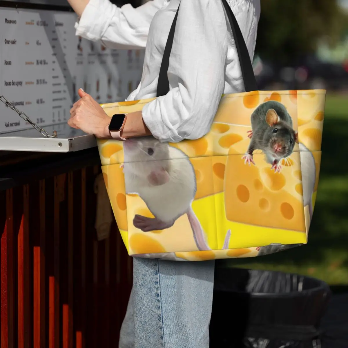 Rats Mouse Animal Cheese Beach Tote Bag Sport Gym Yoga Duffle Large Tote Bag Women Travel Bag Fitness bag
Rats Mouse Animal Cheese Beach Tote Bag Sport Gym Yoga Duffle Large Tote Bag Women Travel Bag Fitness bag