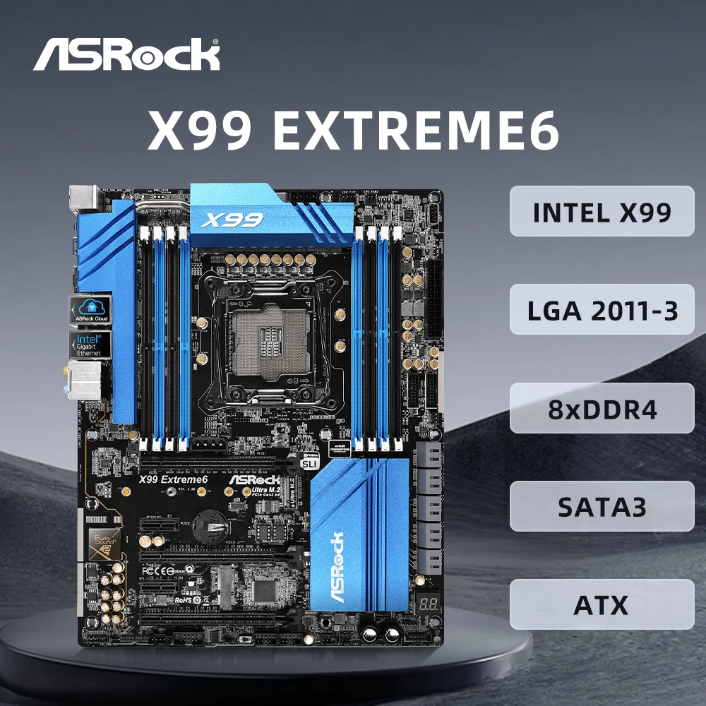 Материнская плата ASRock X99 EXTREME6 LGA 2011-3 с поддержкой i7-6800K 6900K E5-4669 2695 2690 1680 CPU 8xDDR4 3000 МГц + (OC) 128 ГБ M.2 ATX
Материнская плата ASRock X99 EXTREME6 LGA 2011-3 с поддержкой i7-6800K 6900K E5-4669 2695 2690 1680 CPU 8xDDR4 3000 МГц + (OC) 128 ГБ M.2 ATX