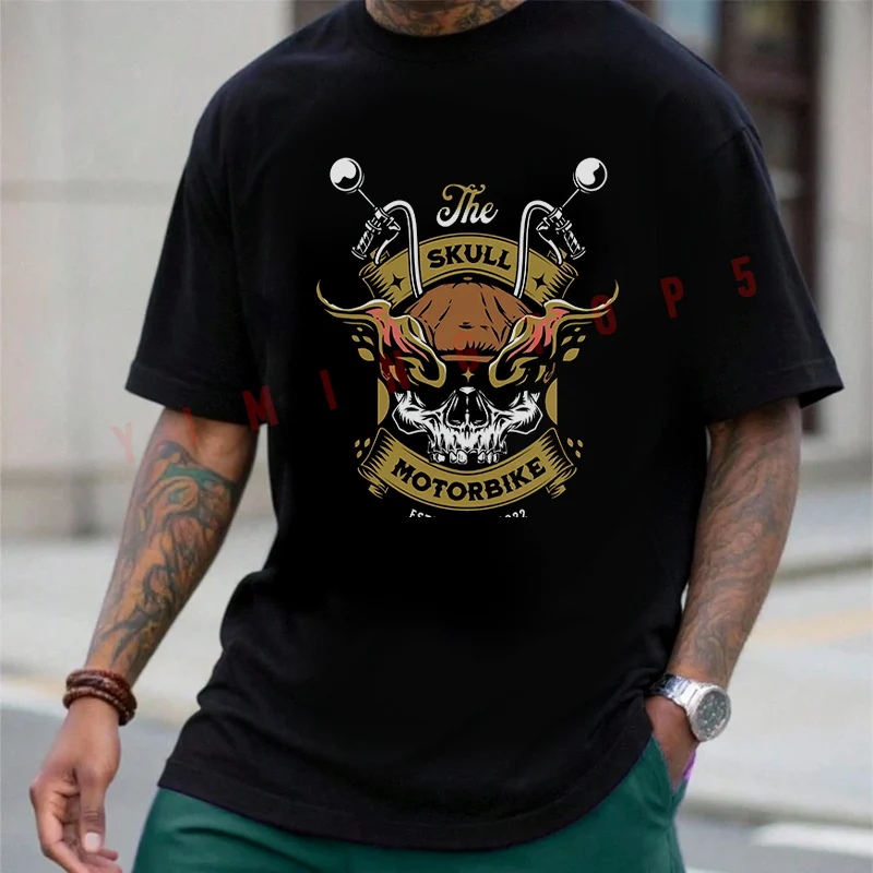 Skull Motorbike - Flame Graphic Motorcycle T-shirt Summer Cotton Short Sleeve Casual O-Neck Breathable Unisex Tops
Skull Motorbike - Flame Graphic Motorcycle T-shirt Summer Cotton Short Sleeve Casual O-Neck Breathable Unisex Tops