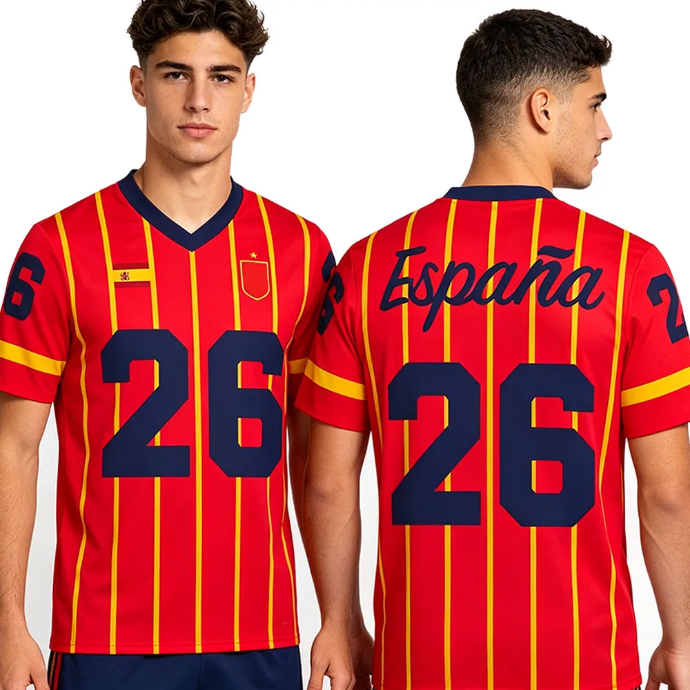 Spain Football Tee Jersey España Design Graphic Print Tshirts Short Sleeve Summer Fashion T-shirt V-neck Loose Men/Women Tees
Spain Football Tee Jersey España Design Graphic Print Tshirts Short Sleeve Summer Fashion T-shirt V-neck Loose Men/Women Tees