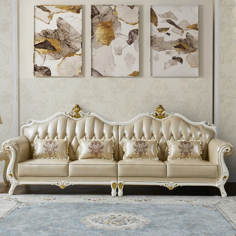 Single Luxury Living Room Sofa European Leather Italian Designer Double Couch Chaise Nordic Divano Soggiorno Home Furniture
Single Luxury Living Room Sofa European Leather Italian Designer Double Couch Chaise Nordic Divano Soggiorno Home Furniture